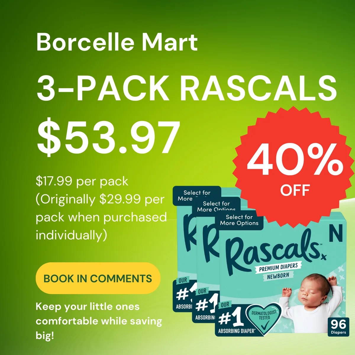 Borcelle Mart - Diapers promotion