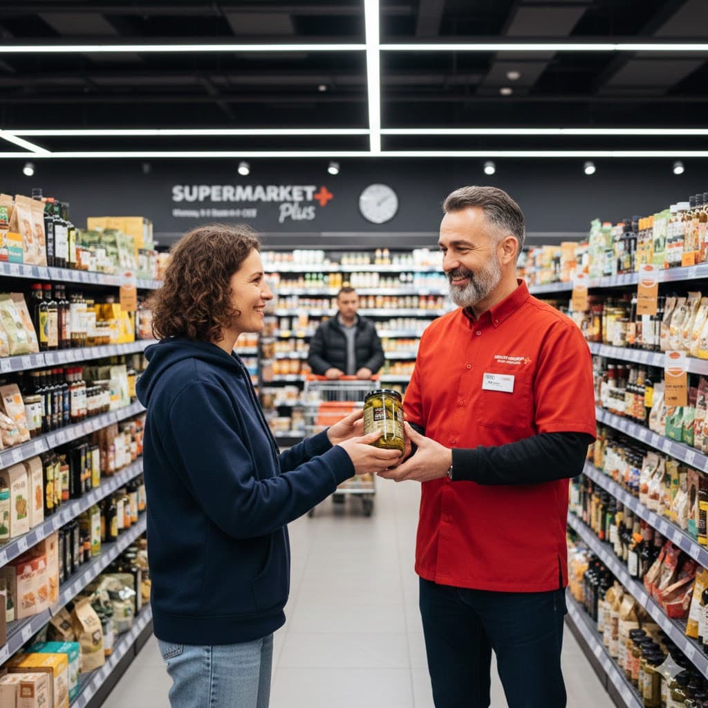 Customers collecting their reservation in store
