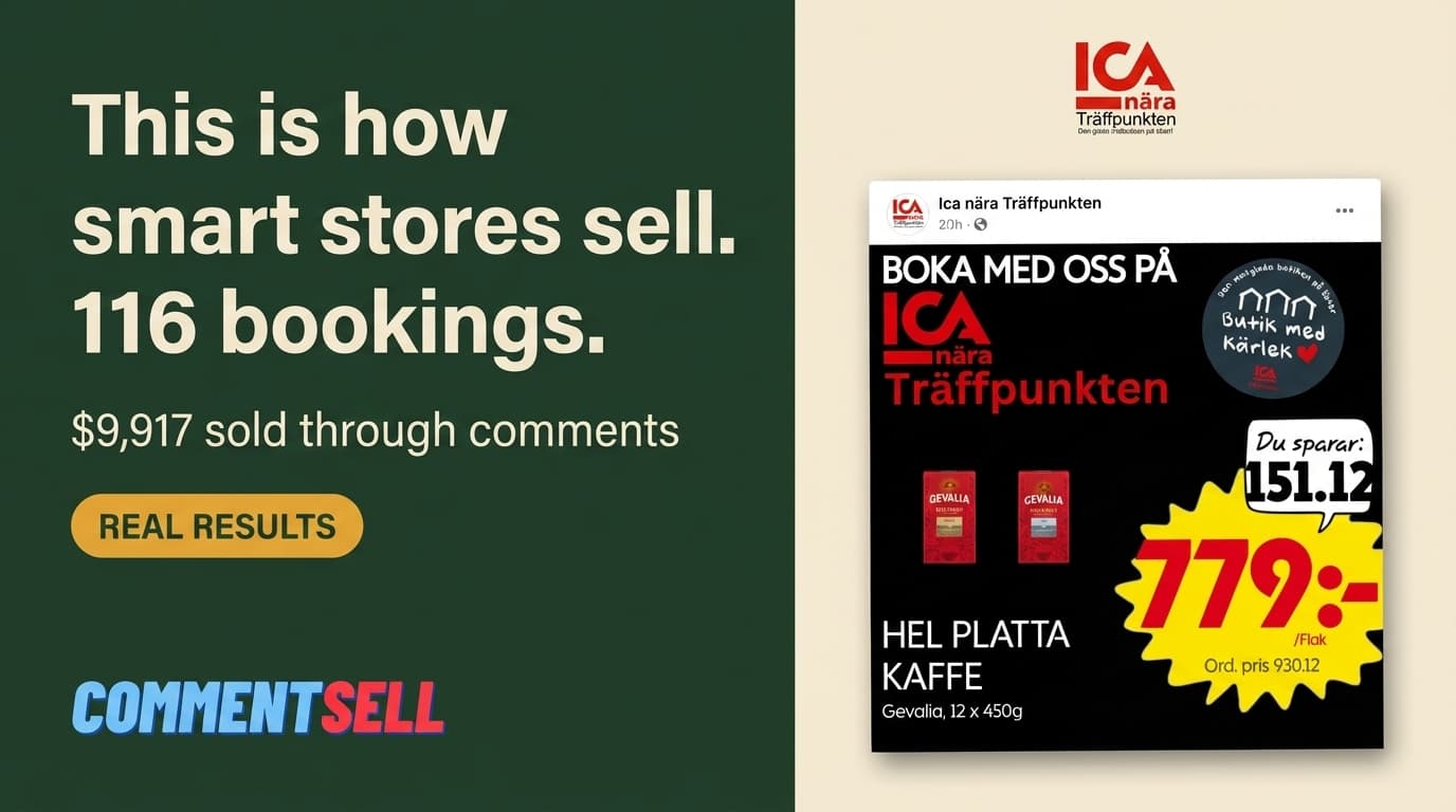 Scopri come Ica nära Träffpunkten ha generato quasi 9.000 € di vendite con una campagna Commentsell