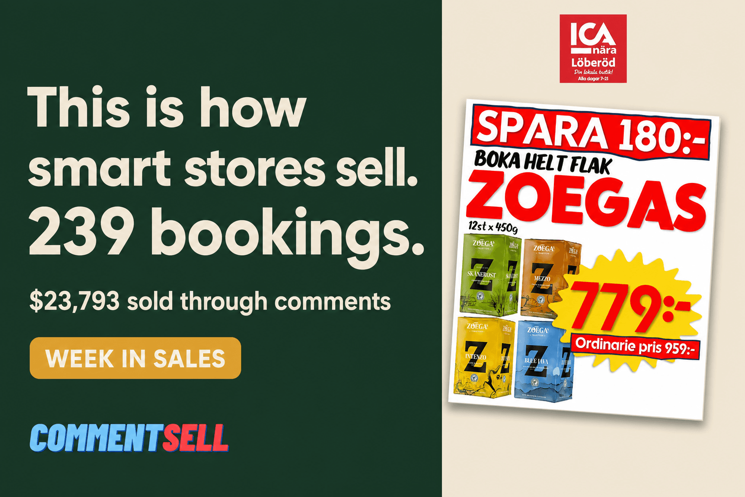 From Local Shelf to Online Sensation: How ICA Nära Torget Löberöd Generated $23,793 with One Commentsell Post