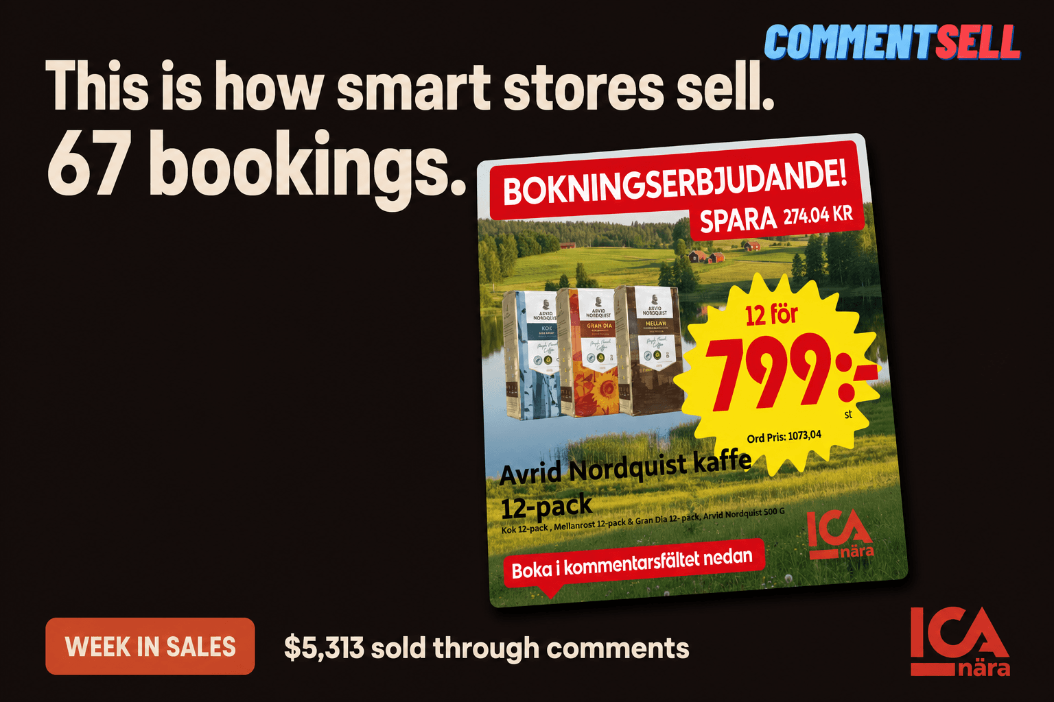 See How ICA Nära Sold Coffee for $5,313 with One Post!